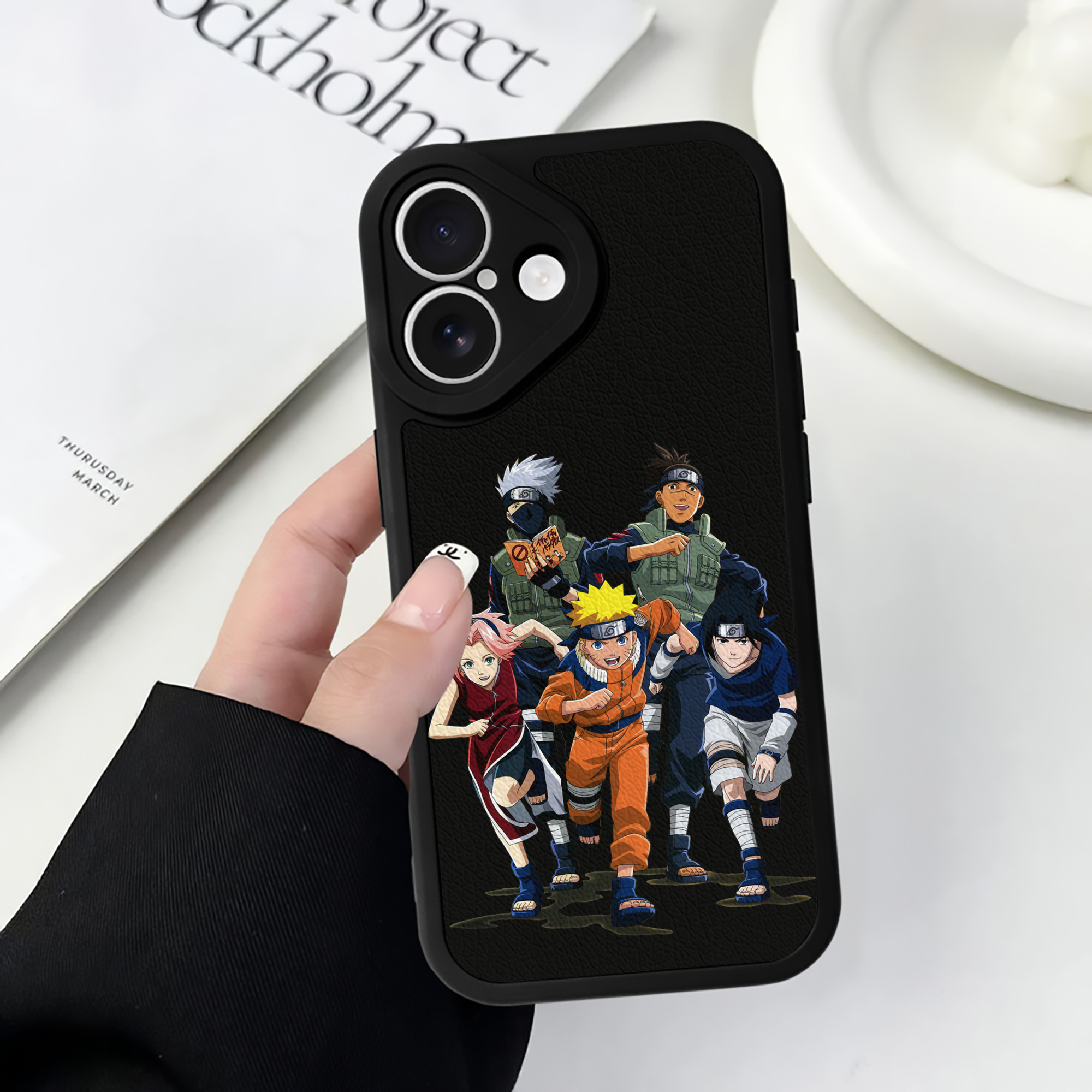 （画像用） NARUTO -ナルト- うずまき ナルト Uzumaki Naruto 【iPhone 16シリーズ対応】シリコンスマホケース（レザー調） 材質：シリコン